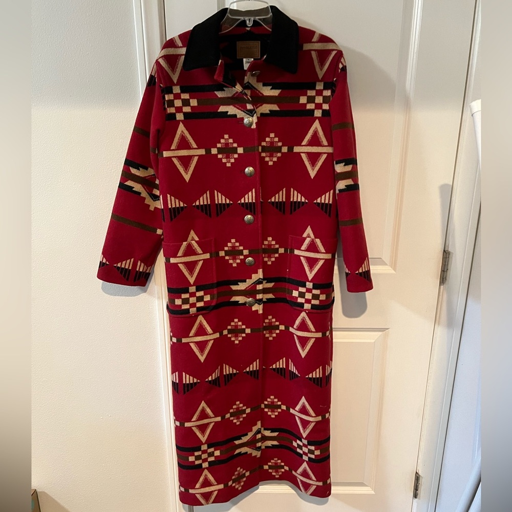 RARE Pendleton Crystal Lake Jacquard Blanket Wool Jacket S
